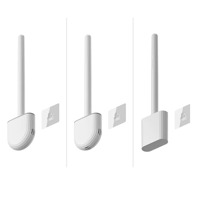 Amazon Explosion Luxury Style Silicone Toelet Brush TPR material toilet brush and holder set for bathroom