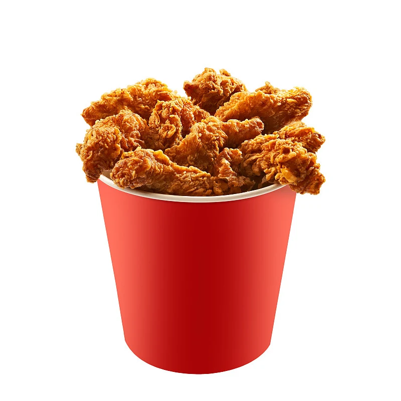 Custom logo flexography Food grade popcorn bucket Food round box Soup box Disposable KFC chicken packaging bucket with paper lid