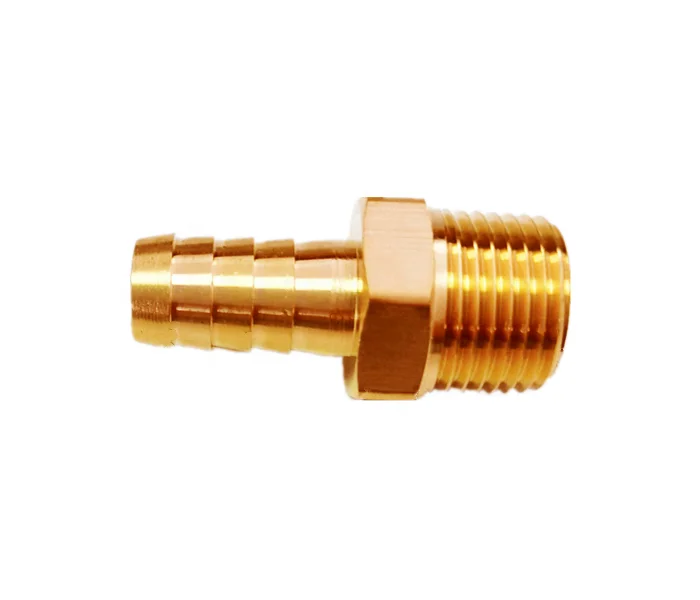 Lead free brass Male 1/4 Inch NPT X 1/2 pipe hose  Fuel Tube Fitting