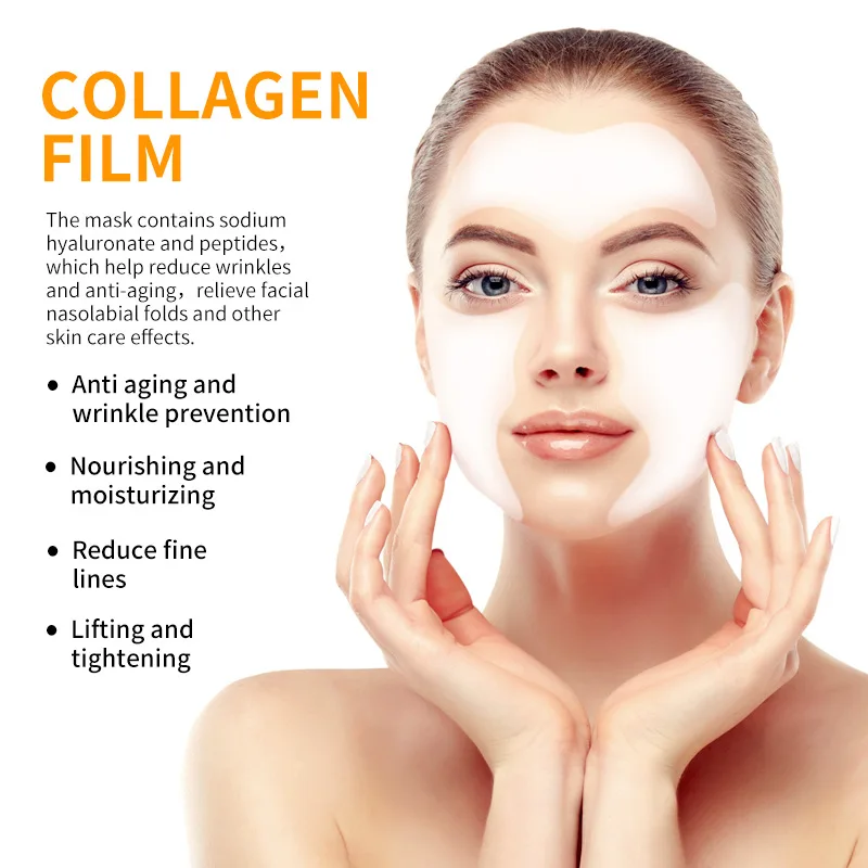 OEM Skin Care Face lifting Water Soluble Facial Collagen Mask Sheet Hydrolyzed Collagen Film