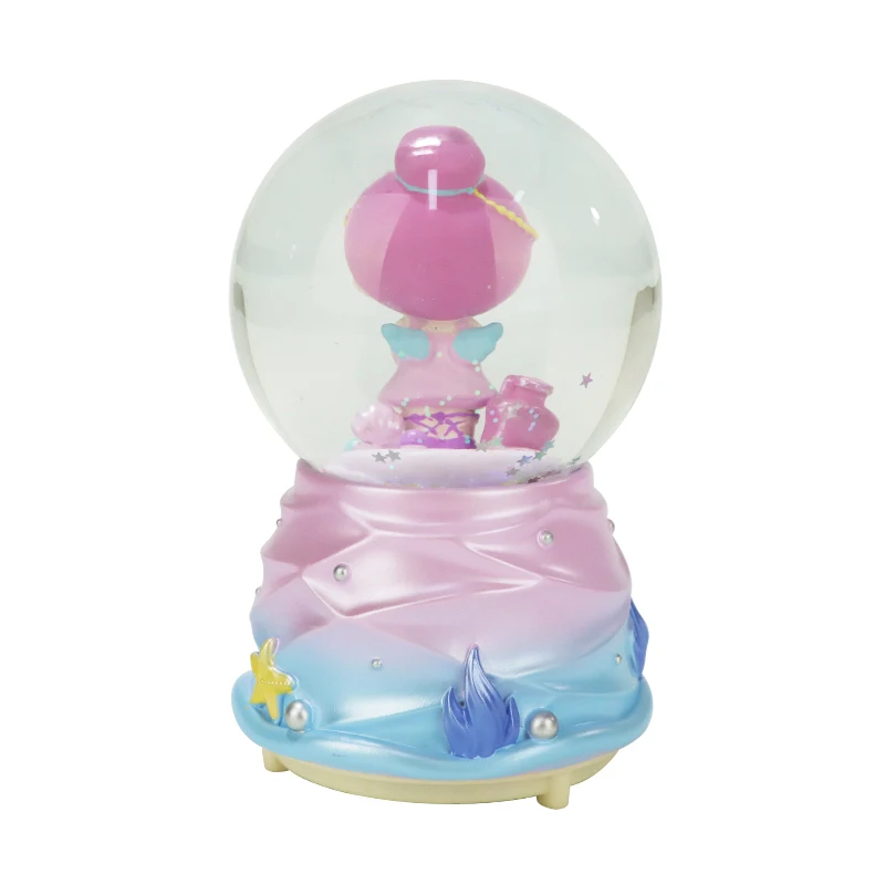 New Custom Resin Craft Snow Globe Glitter Snowball/Water Globe for Kids Gift cute girl snwo globe Home Decor souvenir gift