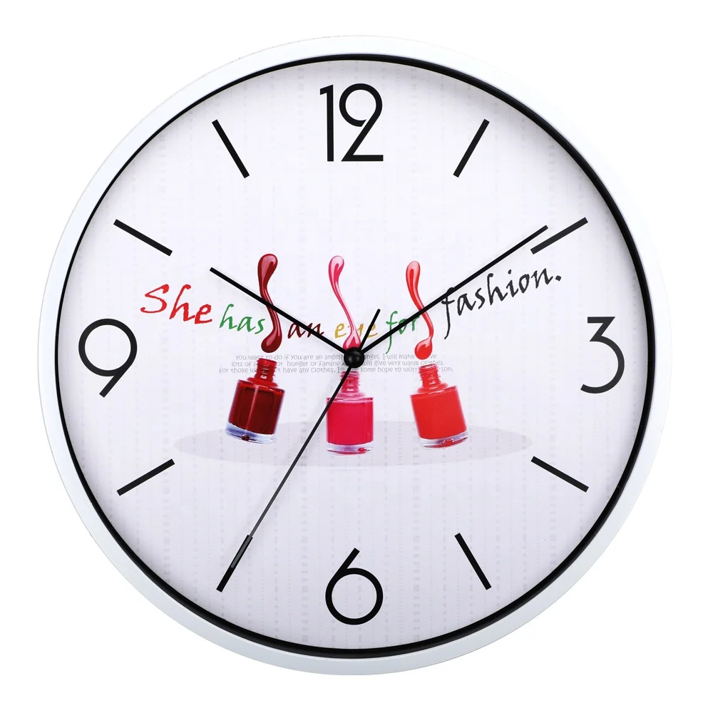 Hot Wall Clock Round Plastic for Home Decor and Promotion 12 Inch Wall CLOCK