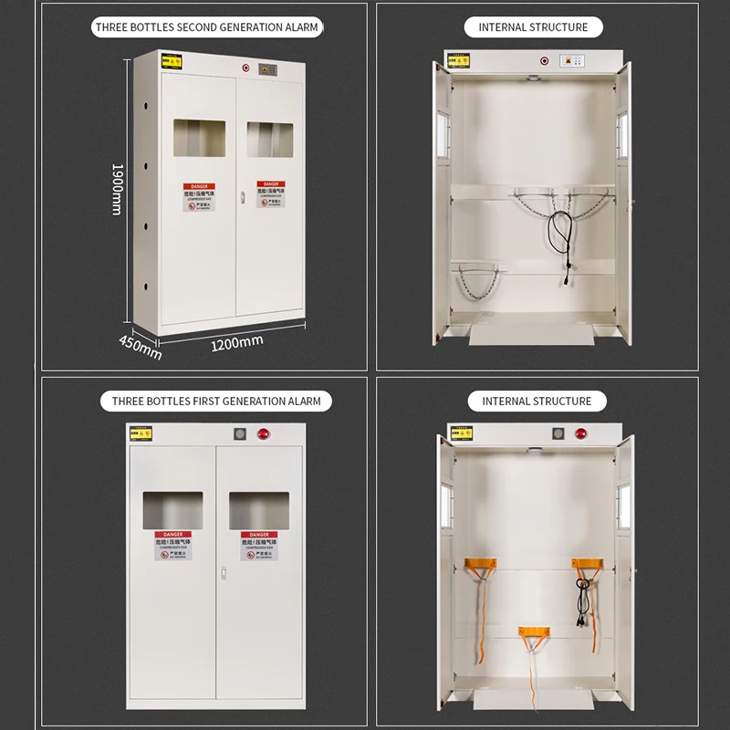Metal Laboratory Furniture Full Steel Gas Cylinder Safety Storage Cabinet