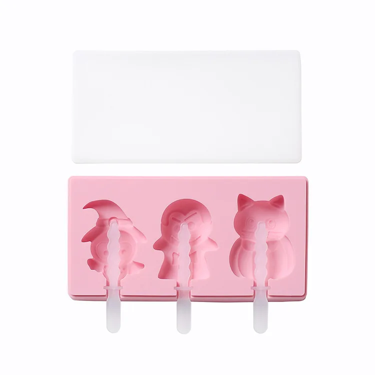 Popsicle Molds Cake Pop Mould Easy Release Cakesicle Molds Silicone Ice Pop Molds with 50 Wooden Sticks for DIY Ice Popsicle/