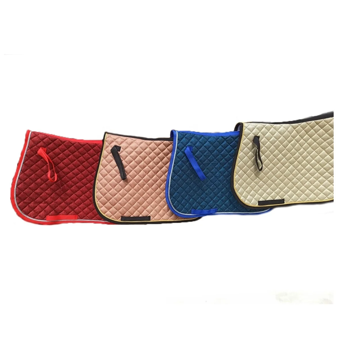 Glitter Fabric English Saddle Pad Custom Sizes , Colors & Logo horse equipment horse accessories