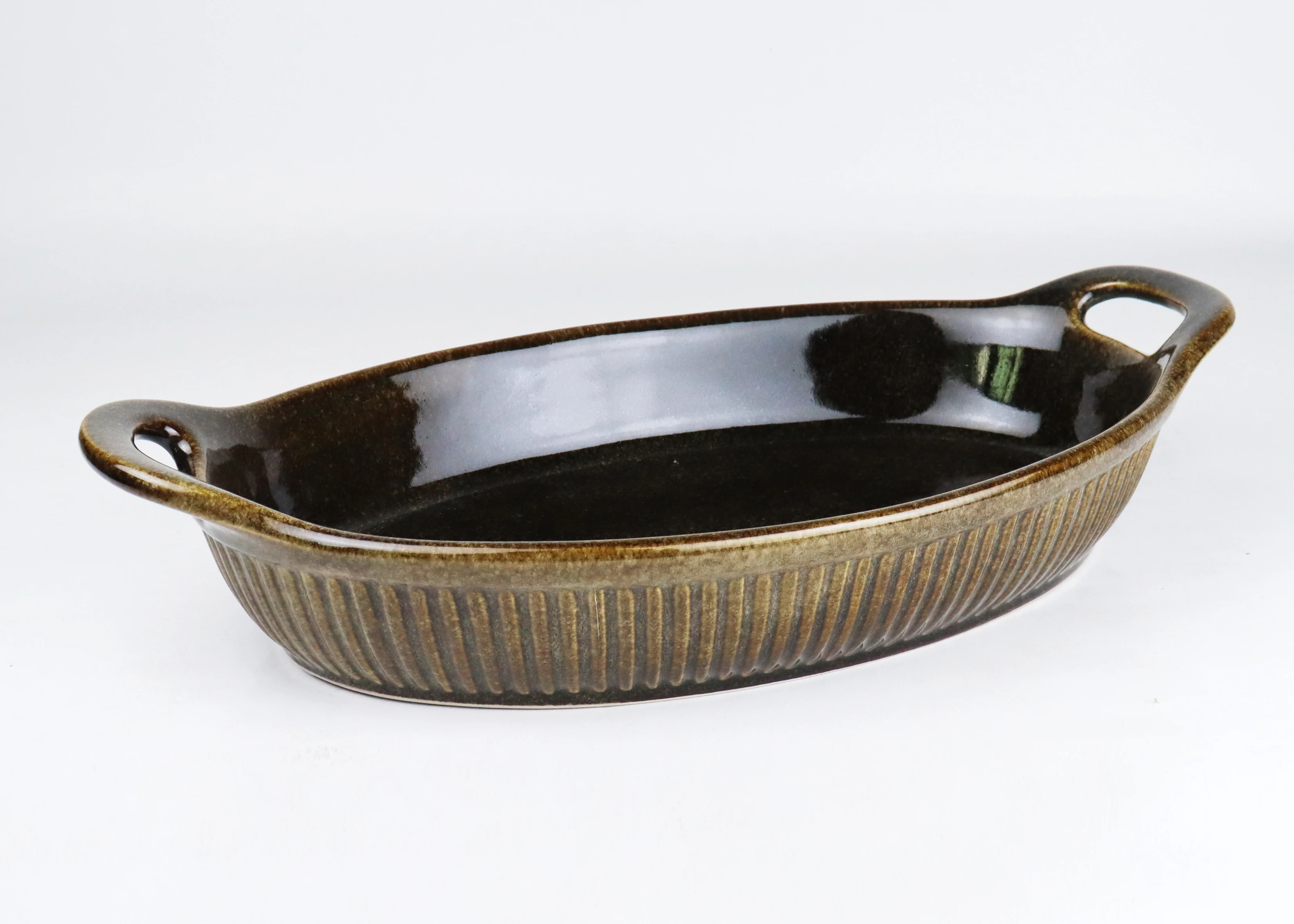 Оптовая цена выпечка в скандинавском стиле овальная керамическая посуда для выпечки Сервировочная антипригарная печь набор