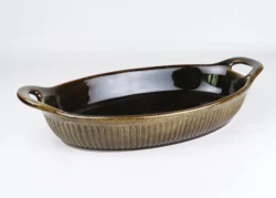 Оптовая цена, выпечка в скандинавском стиле, овальная керамическая посуда для выпечки, Сервировочная антипригарная печь, набор для выпечки