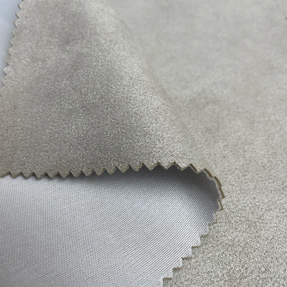 350gsm Manufacturer Custom Polyester Scuba Suede Fabric With Interlock Fabric For Fashion Coats
