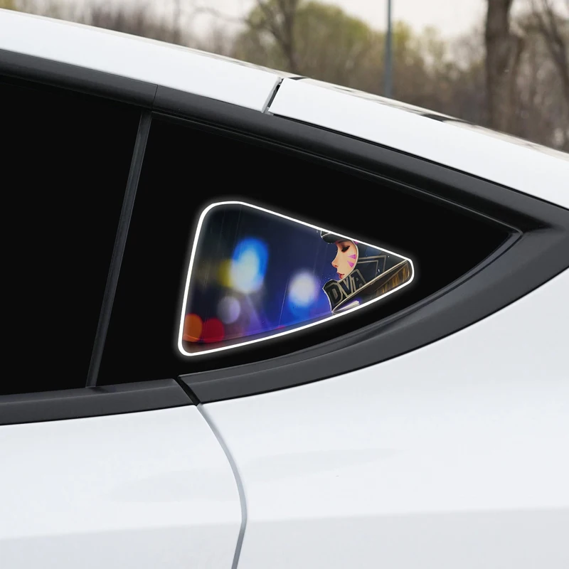 Road Top Car Decoration Light Lamp Car Triangle Window Ornament Decoration Lights for Tesla model Y (All model Years)