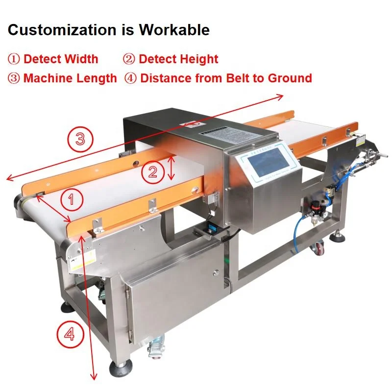 high sensitivity conveyor belt food metal detector metal detector for food industry