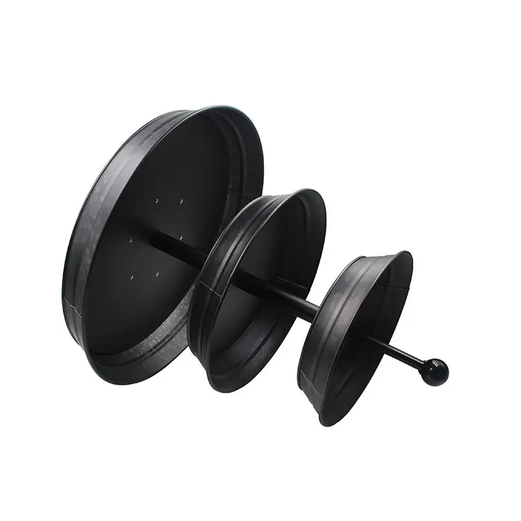 Rustic Black Galvanized Metal Home Farmhouse Decor Display Stand 3 Tier Serving Tray 3 Tiered Tray Stand Display Tiered Tray