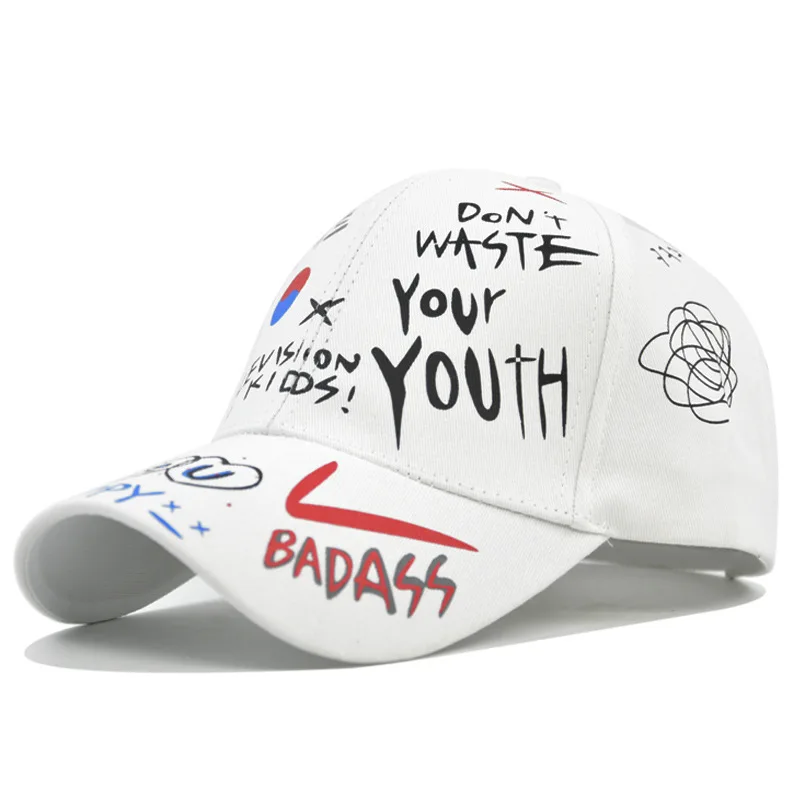 Wholesale High Quality Boys Girls Summer Graffiti Cap With Print Women Sports Baseball Cap Gorras