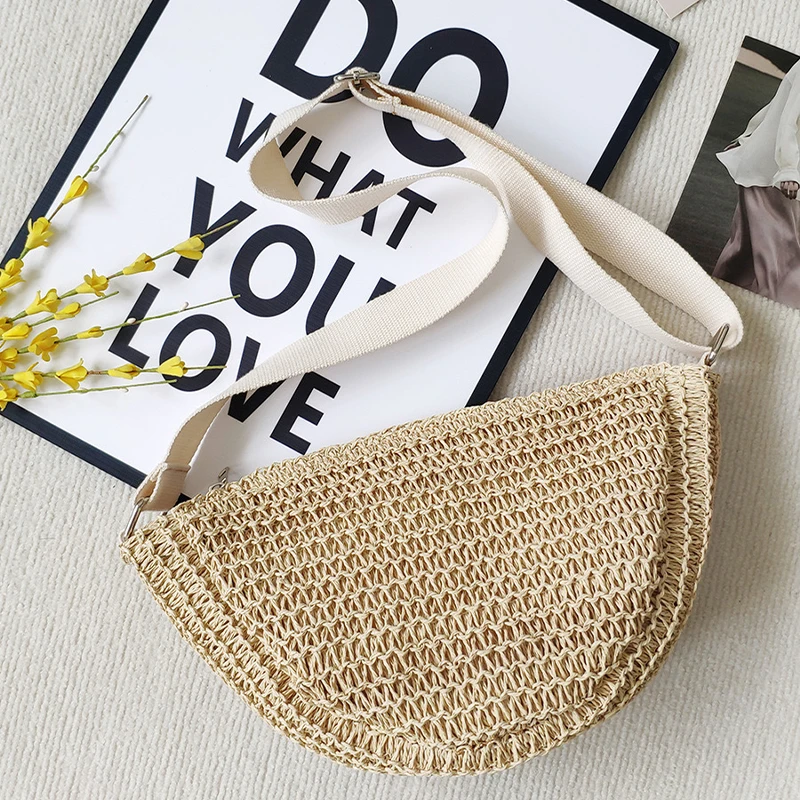 Тканые пляжные соломенные сумки для женщин
