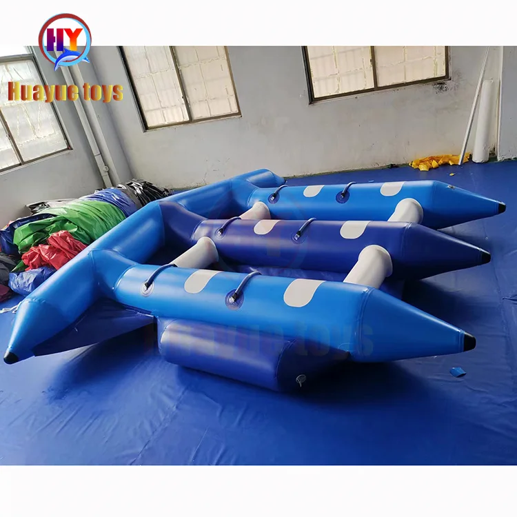 HUAYUE Best Price Hot Sale PVC Inflatable Customized Interaction Adult Towable Water Ski Tube Sport Game Flying Fish Banana Boat