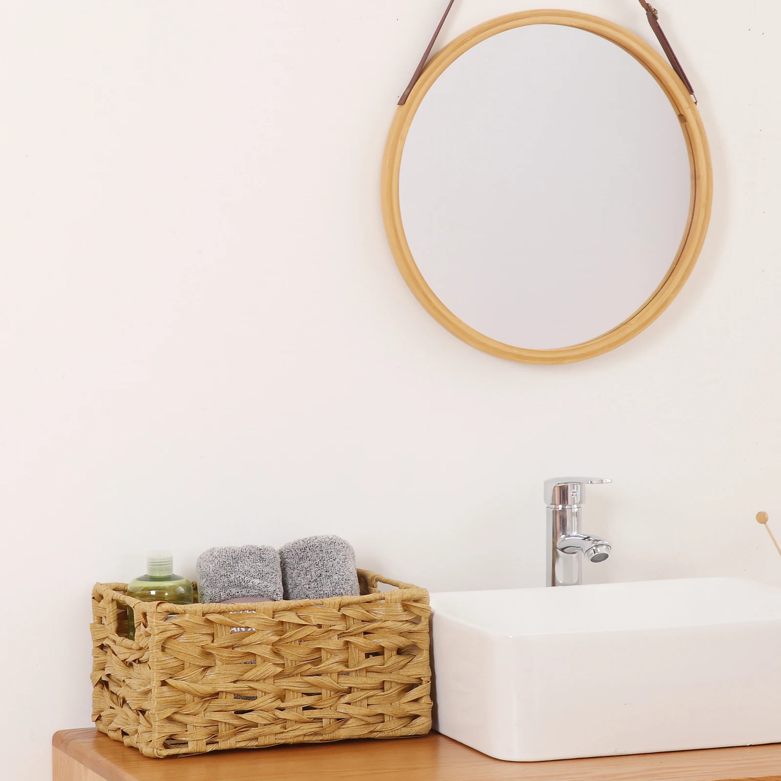 set of 3 plastic pp woven storage baskets for toy