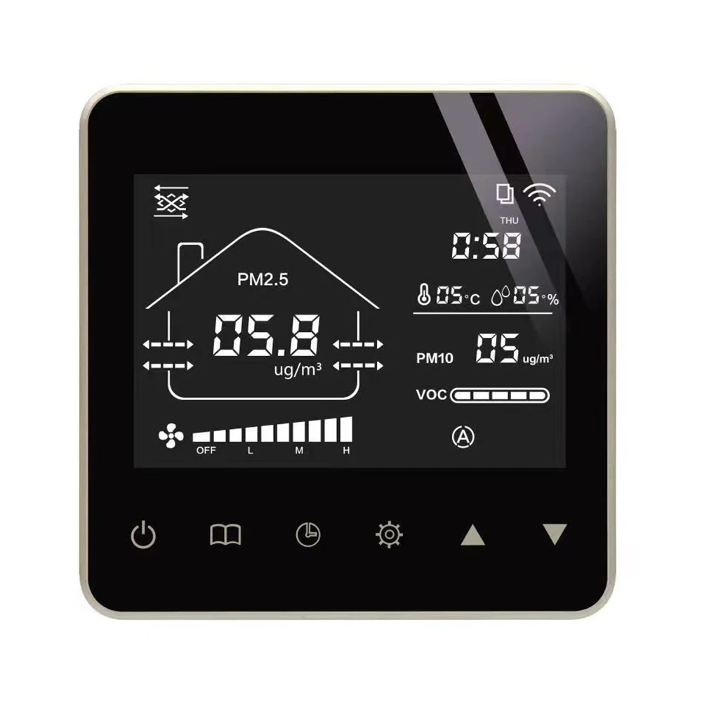 TUYA APP control ventilation recovery fresh air ventilation system controller ventilation control thermostat RS485