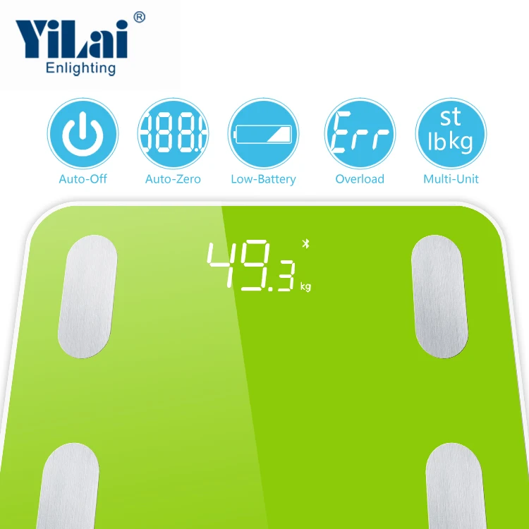 
Blue tooth Body Fat Scale Highly Accurate Bathroom Body Composition Analyzer with Smartphone APP smart digital scale 