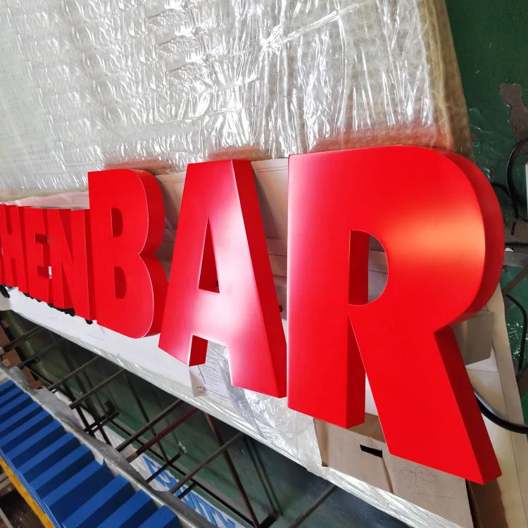 3d signage logo 3d logo standing sign custom 3d led light logo with backlight