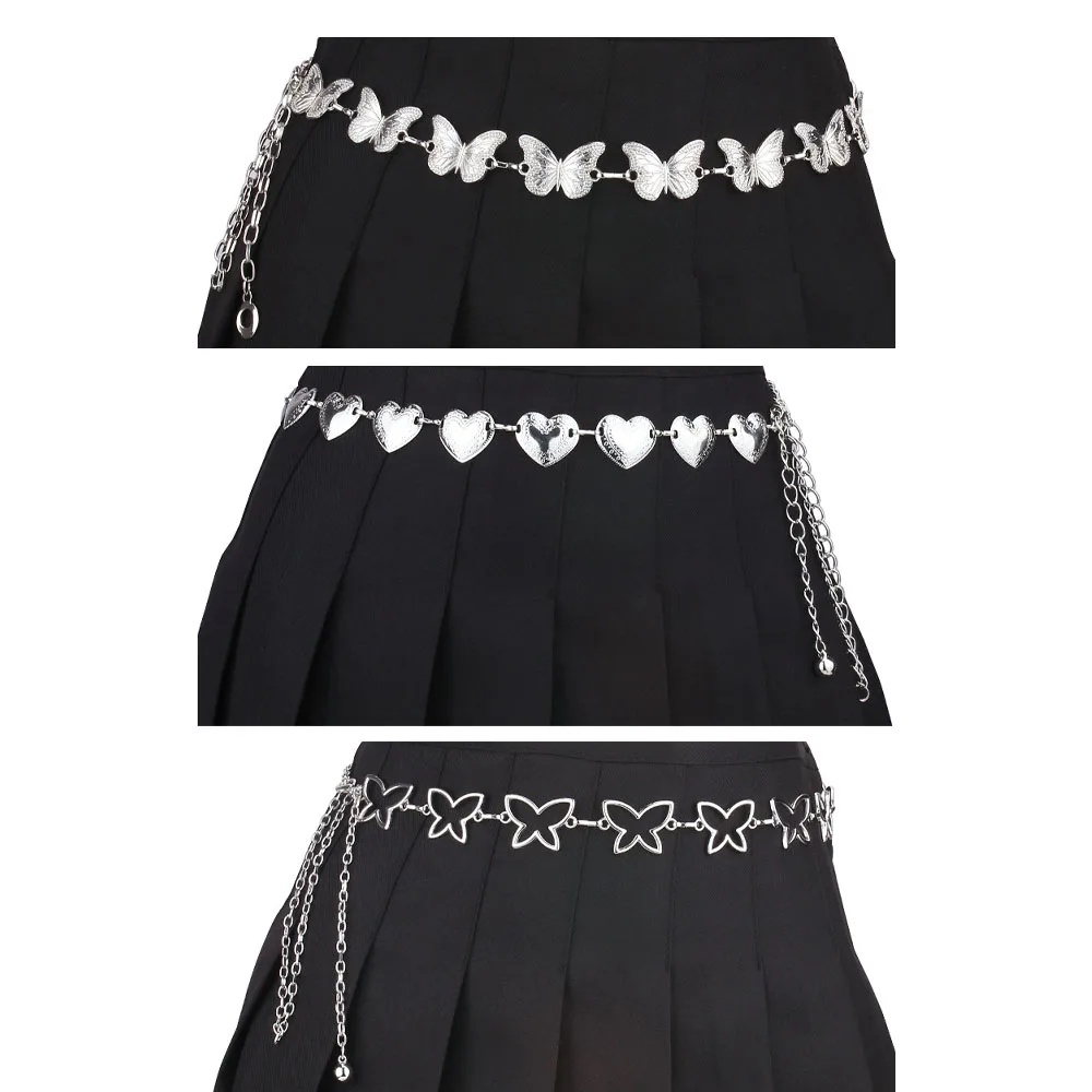 RW 2025 Fashion Multilayer Metal Waist Chain Dress Belts Summer Beach Jewelry Belly Body Chain for Women Girls