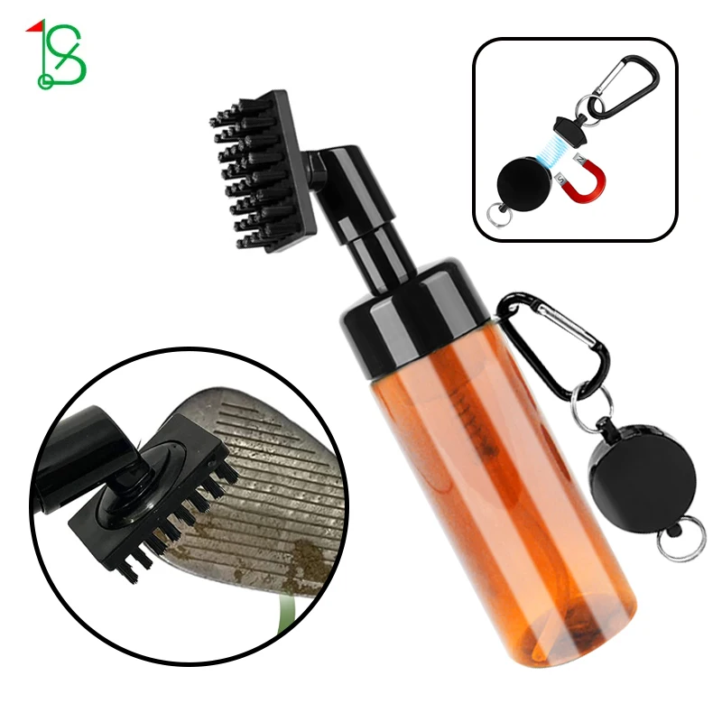 High Quality Golf Cleaning Brush Water Cleaner Tool Golf Club Brush Magnetic Keychain Golf Club Cleaner Brush Water