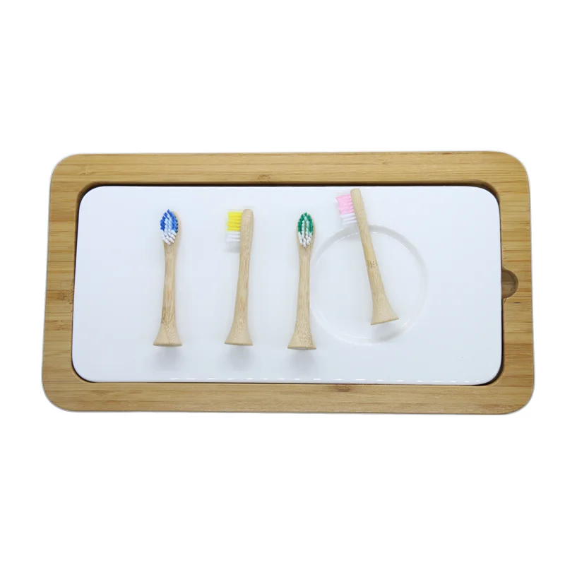 2021 New Biodegradable OEM Bamboo Electric Toothbrush Heads Fit for Phiilips Sonic Electric Toothbrush