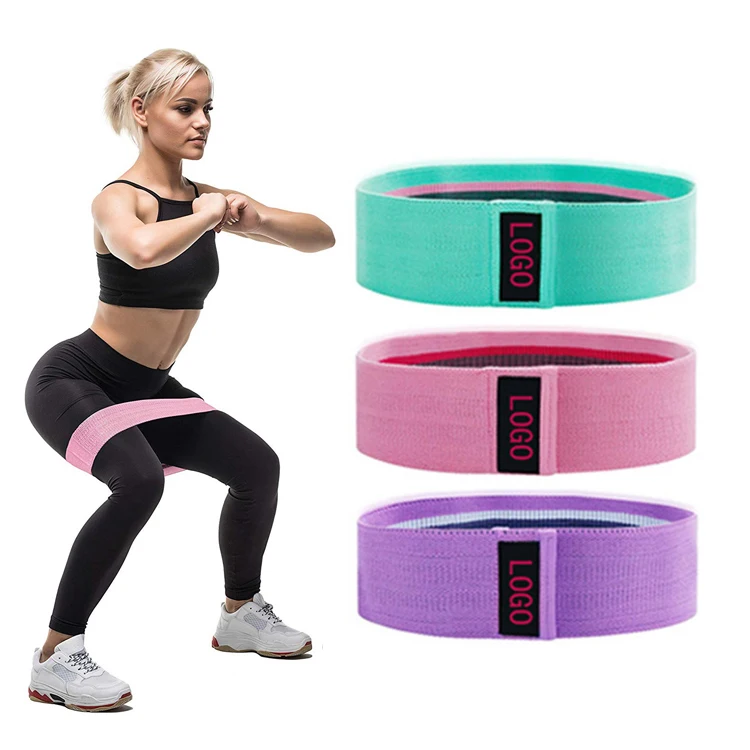 Real 2022 Elastic Band Yoga Gym Booty Hip Exercise Training Bands Set Custom High Flexibility Fabric Elastic Resistance Bands
