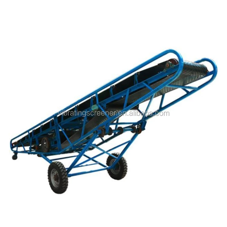 Mobile Flat or Troughed Belt Conveyor with Adjustable Lifting Height