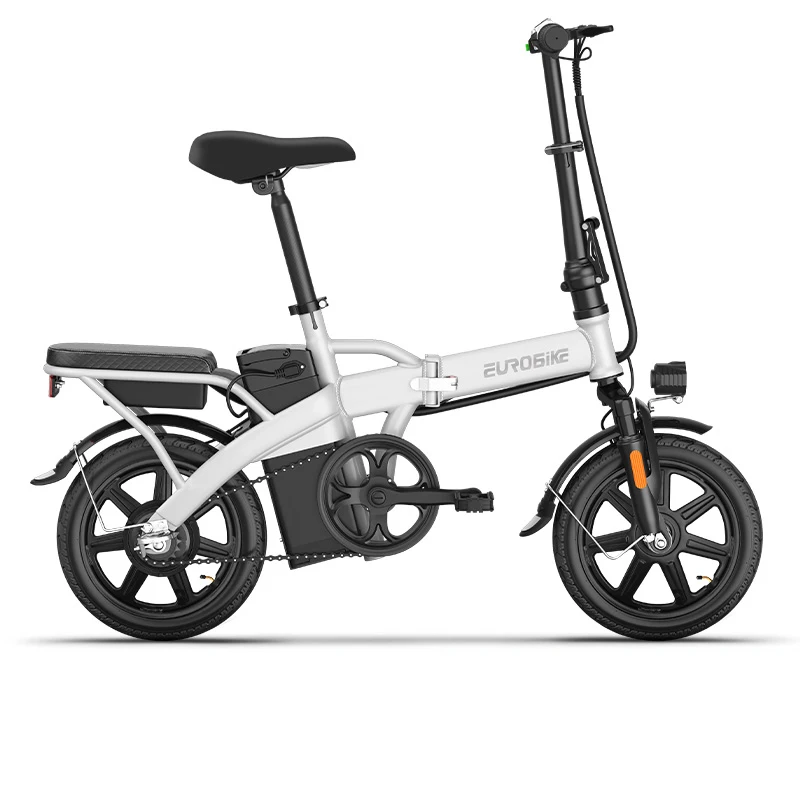 14 inch 48V Folding Electric Bicycle Mini E-Bike 240W Motor Endurance 40-150km