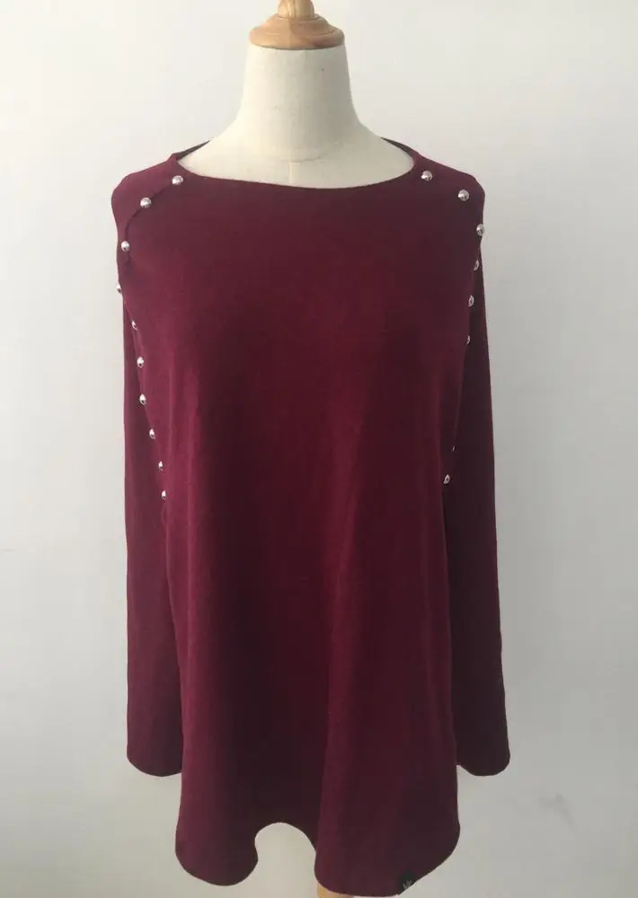 
Classic fashion cashmere fabric shawl with metal studs parts autumn spring shawl manufacturers 