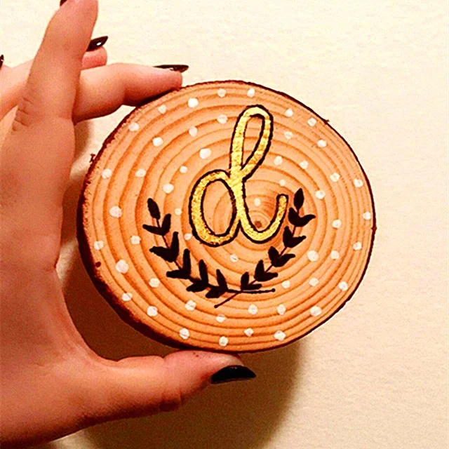 Unfinished Natural Wood Slices Circles Crafts Christmas Ornaments DIY Crafts with Bark for Crafts