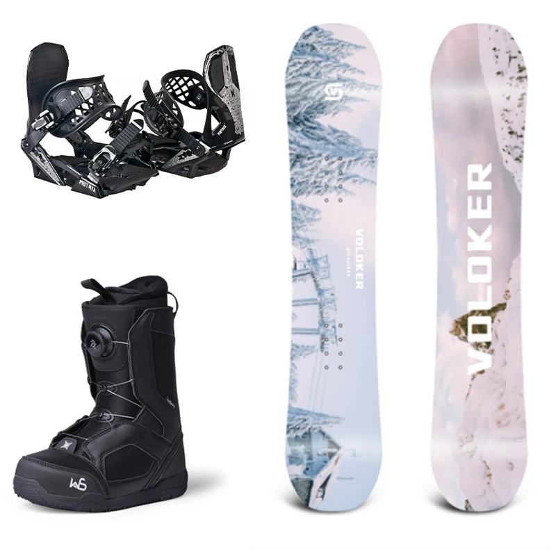 Wholesale Factory Directly Parking Snowboard Men Unisex All Mountain Snowboards Bindings Boots Snowboard Set