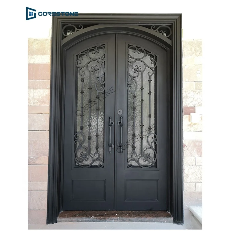 10 Years Warranty Wrought Iron Gate Door Bronze Wrought Iron Door