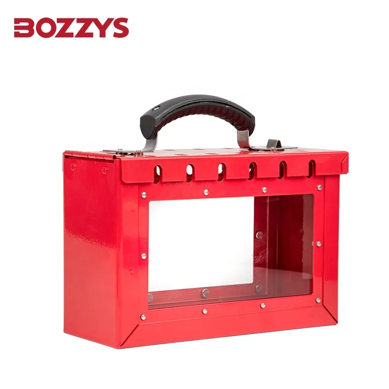 Портативная групповая блокировочная коробка BOZZYS с прозрачной акриловой дверью