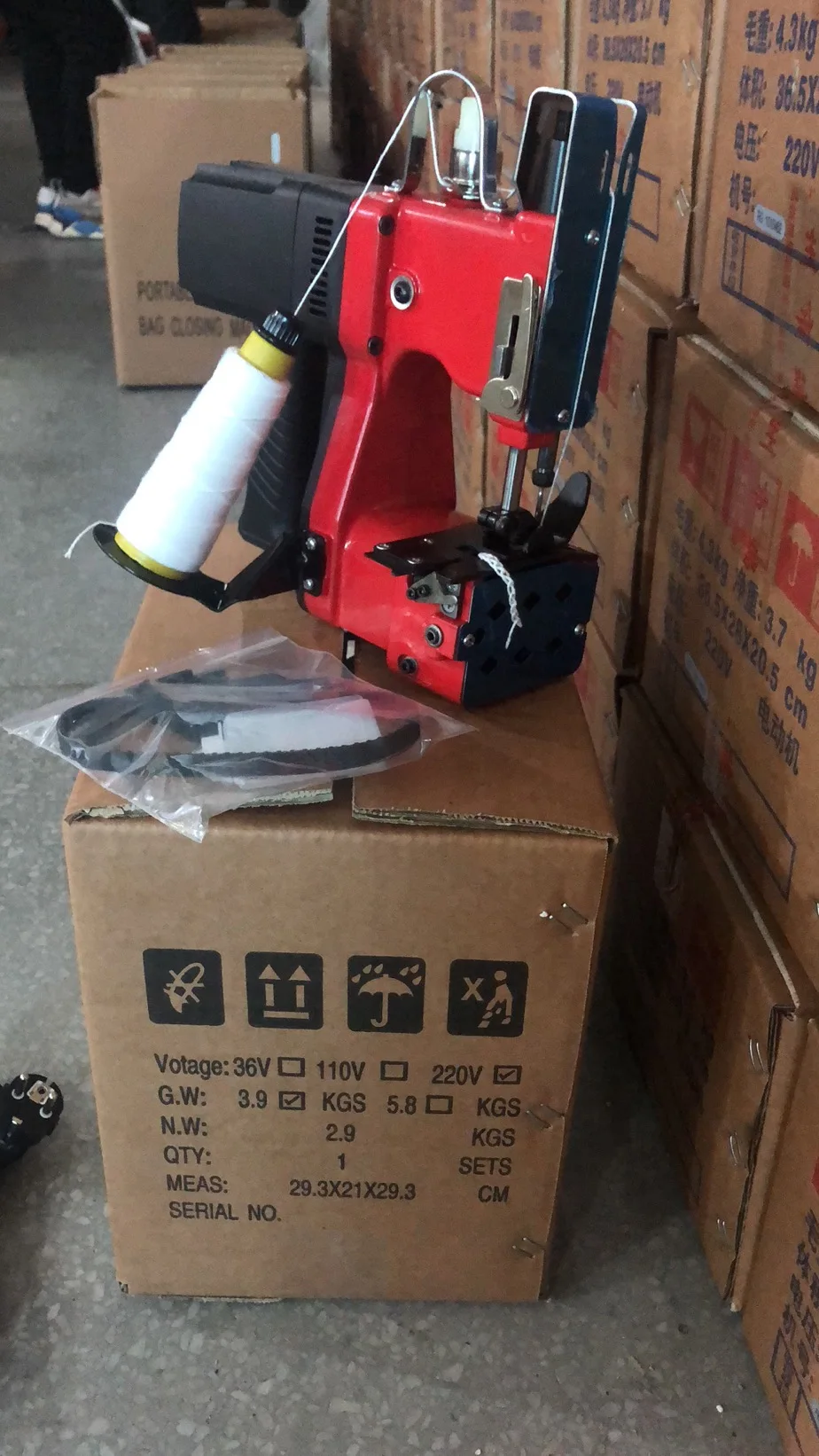 Портативный ручной 220V GK9-890 пакет мешок делая машину машина швейная для продажи