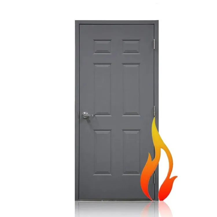 Top quality steel apartment doors fireproof steel fire rated door 60 minute rated fire doors