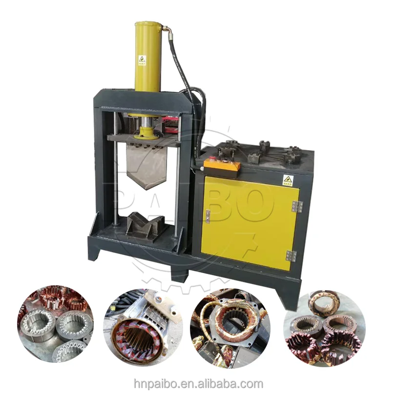 Waste Motor Brake Rotor Cutting Machines Scrap Electric Motor Stator Dismantling Recycling Machines