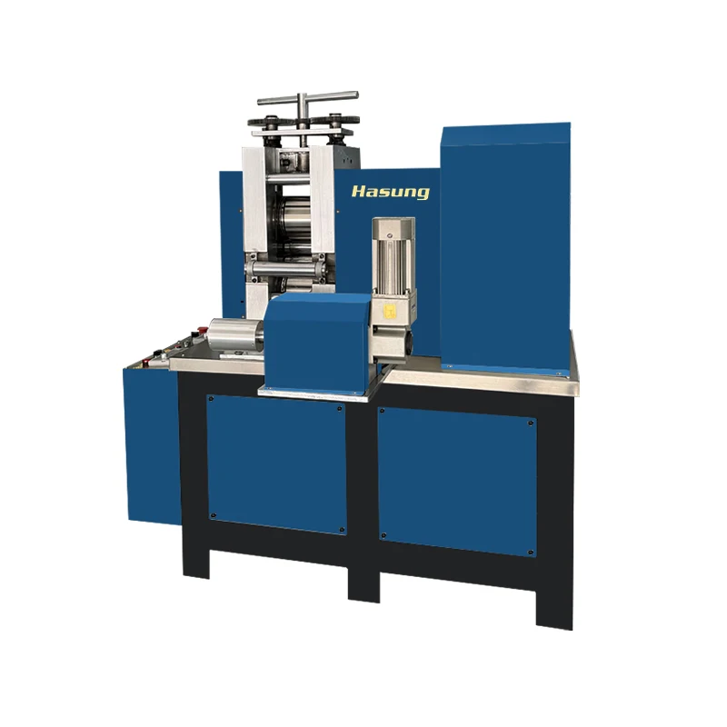 Frequency 8HP Gold Foil Sheet Rolling Mill With 4 Rollers Electrical Gold Silver Thin Sheet Pressing Machine