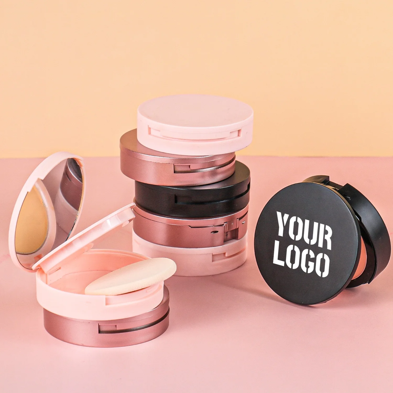 OEM Waterproof Compact Powder Foundation Makeup Foundation Long Lasting Full Coverage Matte Custom Press Powder