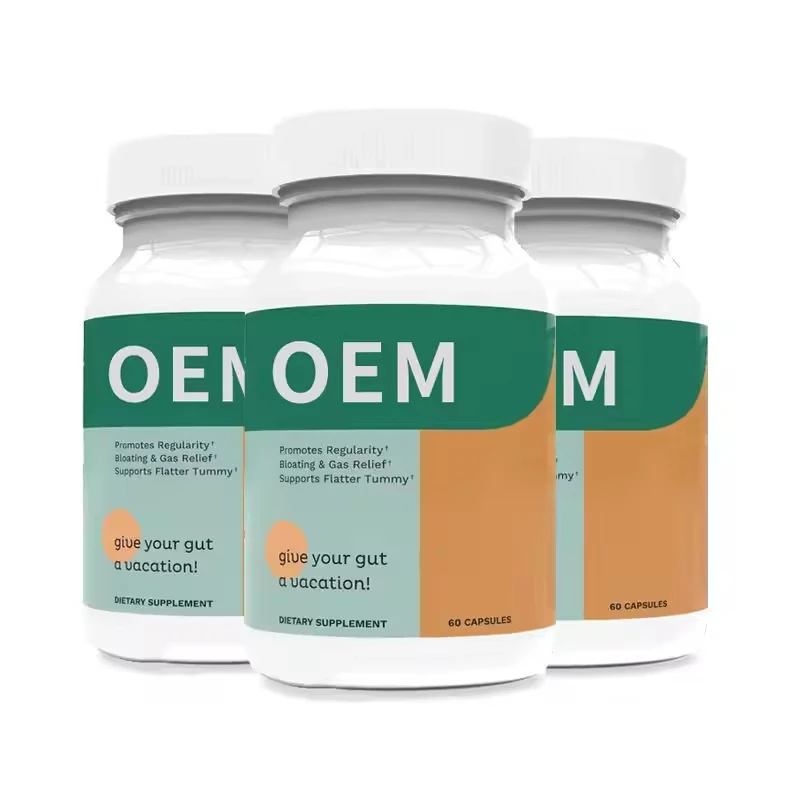 In Stock Oem Gas Bloating Relief Constip Berberine Hcl Gut Health Supplement 60 Capsules