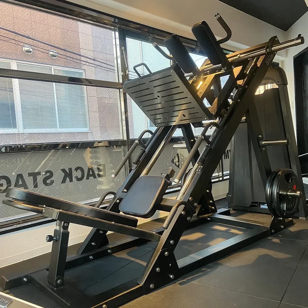 Strength training gym equipment 2 in 1 dual function plate loaded hack squat leg press machine