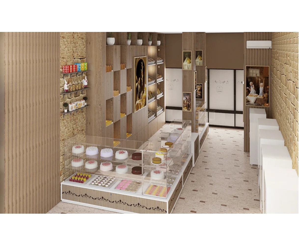 Donut Shop Interior Design Pastry Shop Counte Coffee Shop Furnitures Factory