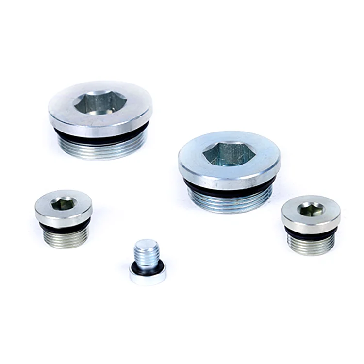 Customized Yufu Carbon Steel Npt Threaded Plug M2 M3 M4 M5 M6 Hex Head Threaded Plug BSP Plug hydraulic parts