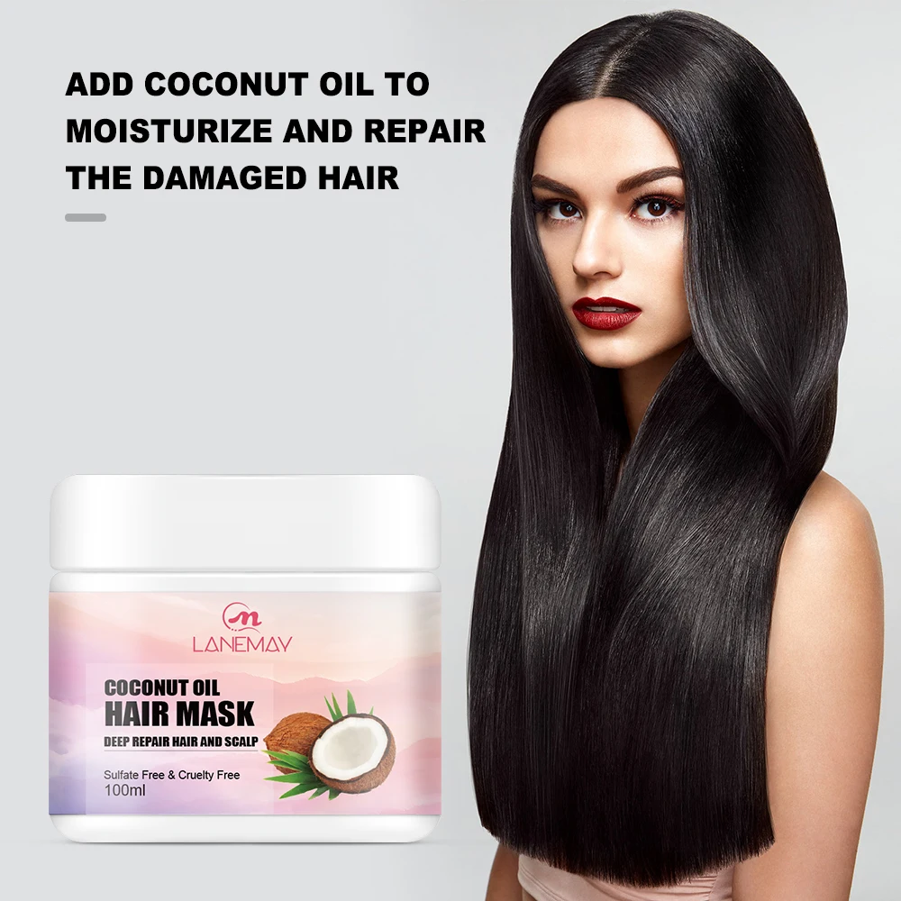 Hot Sales Private Label Organic Coconut Oil Hair Treatments Hair Mask For Natural Hair
