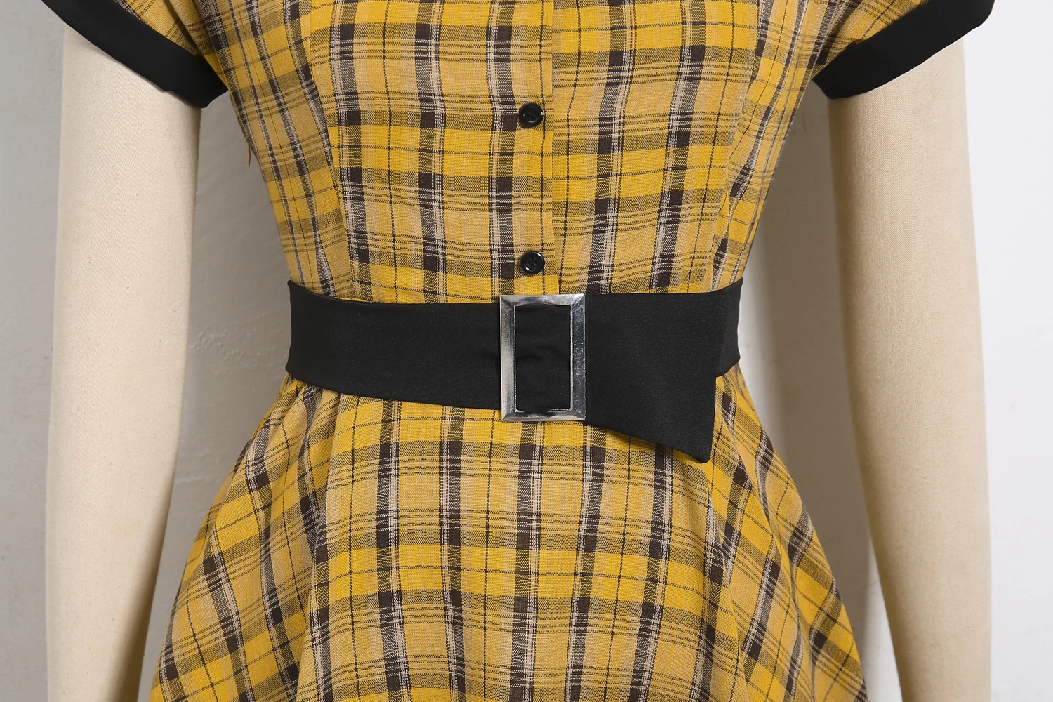 Classic British Plaid Dress With Short Sleeves And A Wide Swing Vintage Dresses Vestiti Dresses Women Lady Elegant Casual