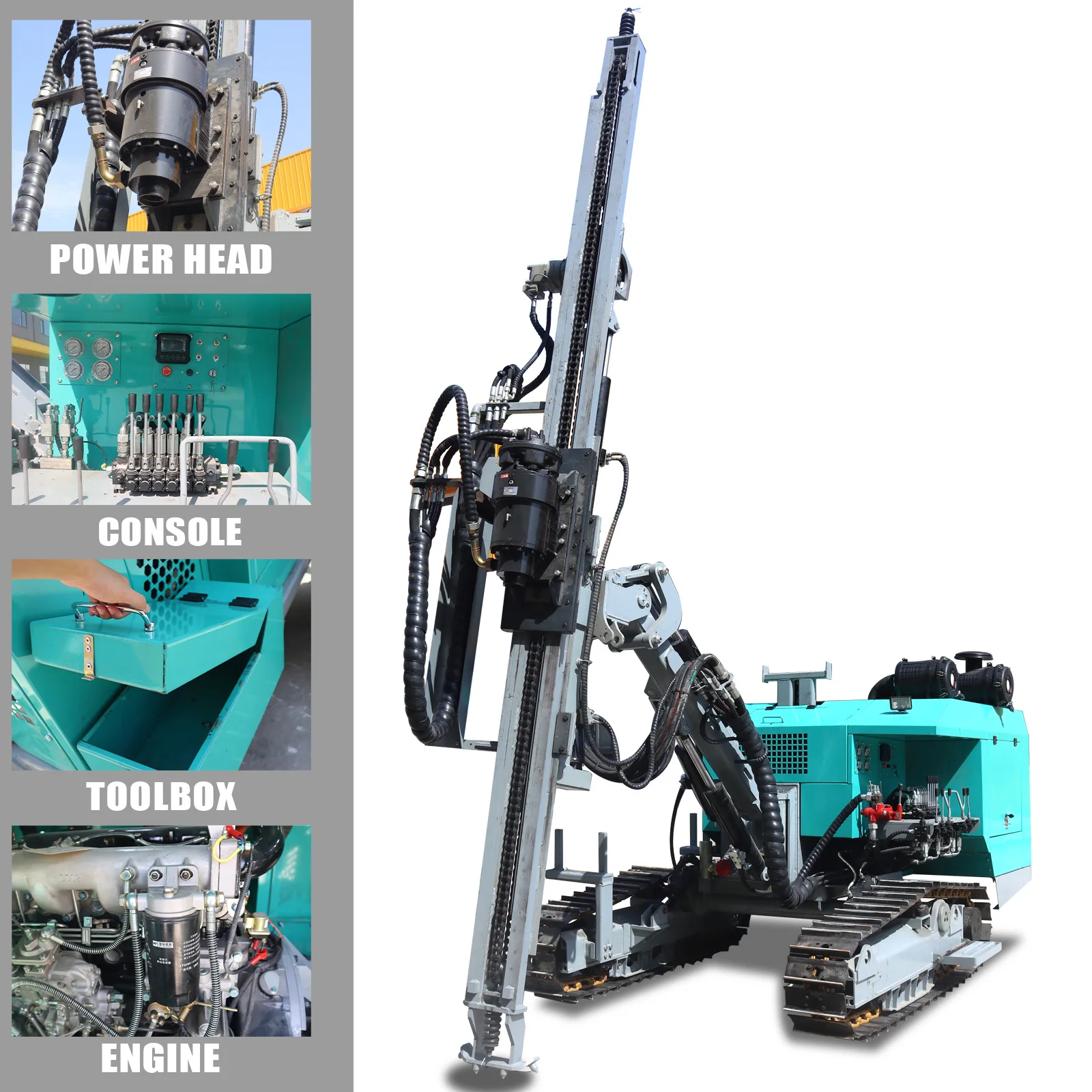 Borehole DTH drilling Rig Machine Core Drill Machine with Hydraulic power head