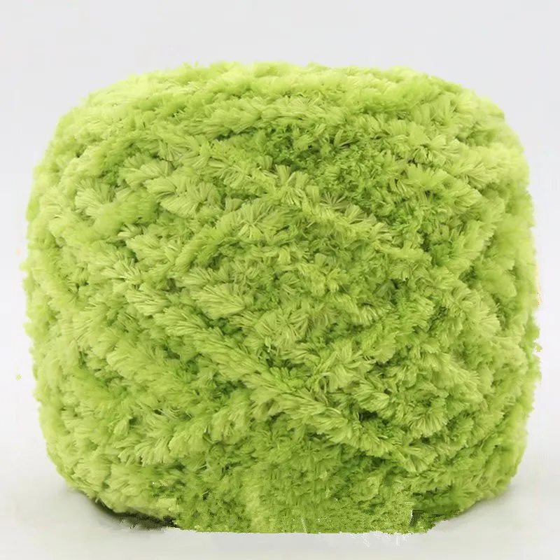 Bojay New Chunky Yarn For Hand Knitting Crafts, 7mm 200g Ball Coral Fleece 100% Polyester Chenille Yarn