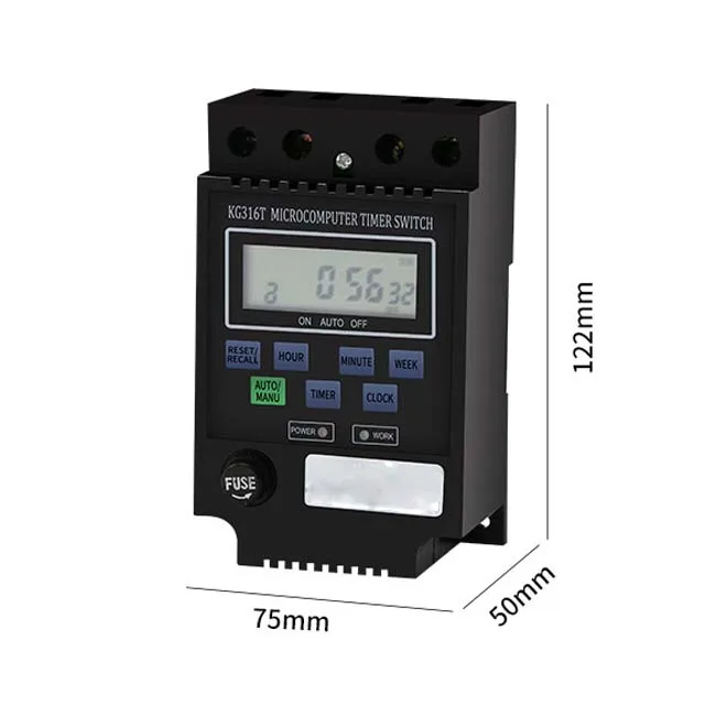 Microcomputer time control switch KG316T English intelligent automatic electronic timing controller 220V with insurance
