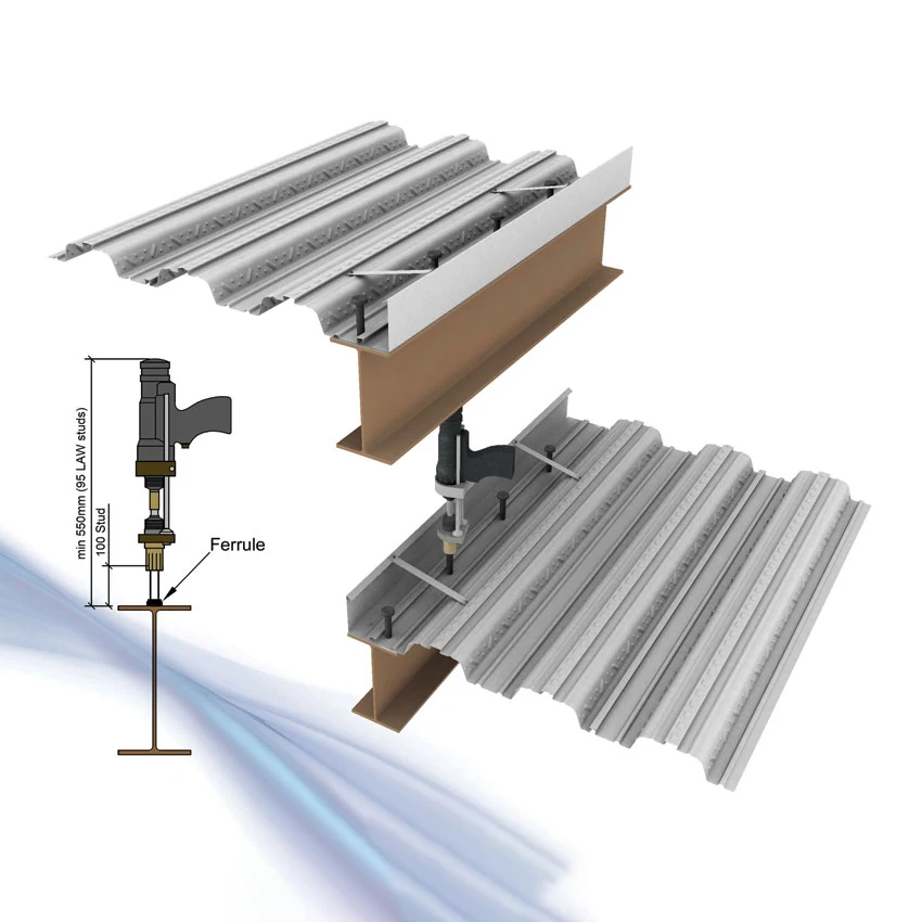 Bondek II Steel Ribbed Concrete Metal Formwork flooring deck