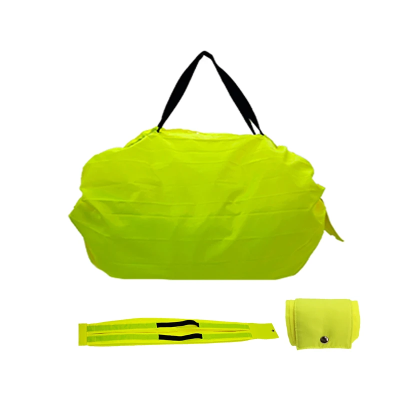 promotional gift Japan design tote durable new design nylon folded shopping bag button foldable shopping bag