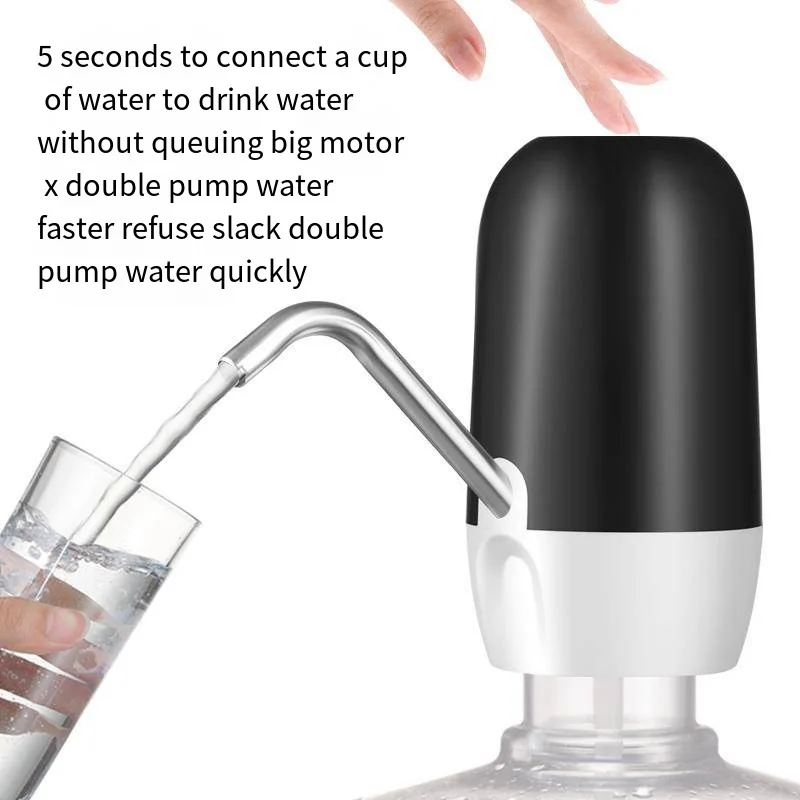 USB Electric Water Bottle Pump Home Automatic Barrelled Water Dispenser Mini Water Dispenser With Double Pumps